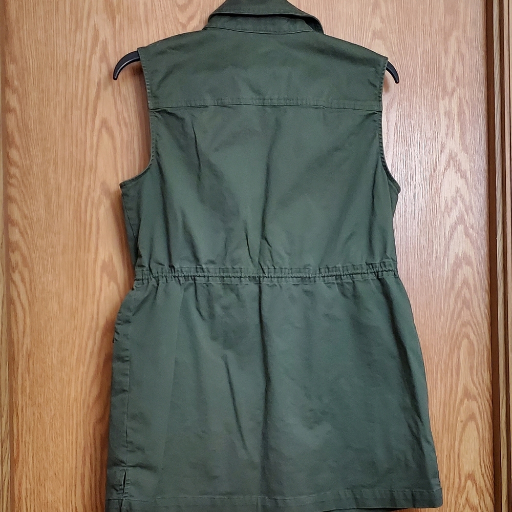 A New Day army green cargo dress or vest - Picture 6 of 8